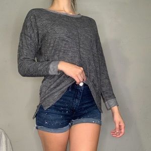 Basic gray pull over sweatshirt